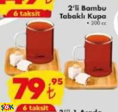 2’Lİ BAMBU TABAKLI KUPA